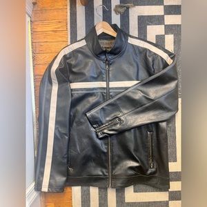 Machine Field Type Apparel Faux Leather Jacket